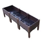 Green Fingers Garden Bed 120x40x36cm PP Planter Box Raised Container Growing Herb
