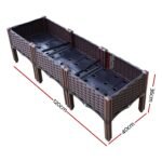 Green Fingers Garden Bed 120x40x36cm PP Planter Box Raised Container Growing Herb - Image 2