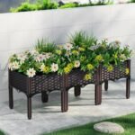 Green Fingers Garden Bed 120x40x36cm PP Planter Box Raised Container Growing Herb - Image 7