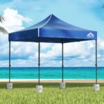Instahut Gazebo Pop Up 3x3m w/Base Podx4 Marquee Folding Outdoor Wedding Camping Tent Shade Canopy Blue