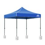 Instahut Gazebo Pop Up 3x3m w/Base Podx4 Marquee Folding Outdoor Wedding Camping Tent Shade Canopy Blue - Image 2