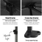 Instahut Gazebo Pop Up Marquee 3x4.5 Folding 500D Wedding Tent Base Pod Black - Image 6
