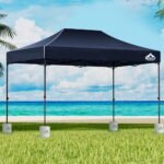 Instahut Gazebo Pop Up 3x4.5m w/Base Podx4 Marquee Folding Outdoor Wedding Camping Tent Shade Canopy Navy