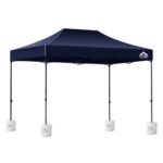 Instahut Gazebo Pop Up 3x4.5m w/Base Podx4 Marquee Folding Outdoor Wedding Camping Tent Shade Canopy Navy - Image 2