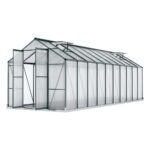 Green Fingers Greenhouse 6.3x2.44x2.1M Aluminium Polycarbonate Green House Garden Shed