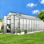 Green Fingers Greenhouse 6.3x2.44x2.1M Aluminium Polycarbonate Green House Garden Shed - Image 8