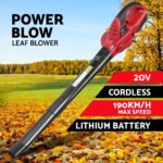 Giantz 20V Cordless Leaf Blower Garden Lithium Electric Battery Nozzles 2-Speed - Image 2