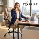 Artiss Massage Office Chair Executive Computer Gaming Chairs Brown PU Leather Espresso - Image 9