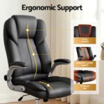 Artiss Executive Office Chair Leather Tilt Black - Image 6