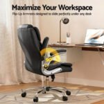 Artiss Executive Office Chair Leather Tilt Black - Image 7