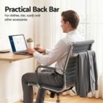 Artiss Office Chair Conference Chairs PU Leather Mid Back Grey - Image 6