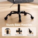 Artiss Office Chair Velvet Seat Dark Grey - Image 6
