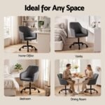 Artiss Office Chair Velvet Seat Dark Grey - Image 7