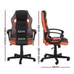 Artiss Gaming Office Chair Computer Executive Racing Chairs High Back Orange - Image 2