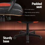 Artiss Gaming Office Chair Computer Executive Racing Chairs High Back Orange - Image 6
