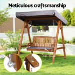 Gardeon Swing Chair Wooden Garden Bench Canopy 2 Seater Outdoor Furniture - Image 4