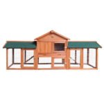 i.Pet Chicken Coop Rabbit Hutch 220cm x 44cm x 84cm Large Chicken Coop Run Wooden Outdoor Cage House - Image 4