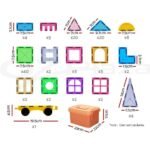 Keezi 120pcs Kids Magnetic Tiles Blocks Building Educational Toys Children Gift - Image 3