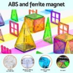 Keezi 120pcs Kids Magnetic Tiles Blocks Building Educational Toys Children Gift - Image 6