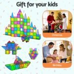 Keezi 120pcs Kids Magnetic Tiles Blocks Building Educational Toys Children Gift - Image 7