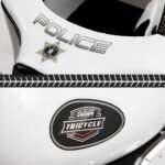 Rigo Kids Electric Ride On Patrol Police Car Harley-Inspired 6V Black - Image 8