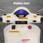 Kids Electric Ride On Car Motorcycle Motorbike Vespa Licensed GTS White - Image 5