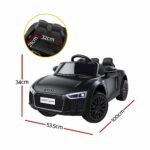 Kids Ride On Car Audi R8 Licensed Sports Electric Toy Cars Black - Image 2