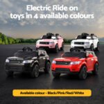 Rigo Kids Electric Ride On Car SUV Range Rover-inspired Cars Remote 12V White - Image 7