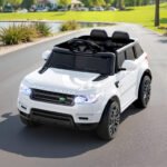 Rigo Kids Electric Ride On Car SUV Range Rover-inspired Cars Remote 12V White - Image 8