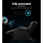 Artiss Recliner Chair Lift Assist Heated Massage Chair Leather Rukwa - Image 4