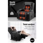 Artiss Recliner Chair Lift Assist Heated Massage Chair Leather Rukwa - Image 6