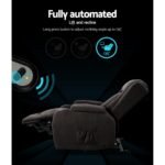 Artiss Recliner Chair Lift Assist Heated Massage Chair Velvet Rukwa - Image 4