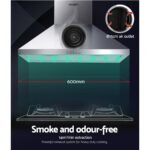Devanti 600mm Range Hood 60cm Rangehood Stainless Steel - Image 4