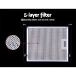Devanti 900mm Range Hood 90cm Rangehood Glass Black - Image 5