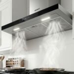 Devanti 900mm Range Hood 90cm Rangehood Glass Stainless Steel