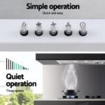 Devanti 520mm Range Hood 52cm Rangehood Stainless Steel - Image 8