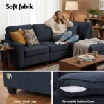 Artiss Modular Sofa Chaise Set 4-seater Dark Grey - Image 4