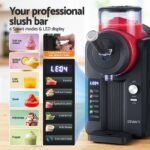 Devanti 2L Slushie Machine Ice Cream Maker Frozen Smoothies Milkshakes Black - Image 7