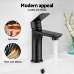 Cefito Bathroom Basin Mixer Tap Brass Faucet Vanity Laundry Sink Black - Image 5
