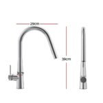 Cefito Kitchen Mixer Tap Pull Out Round 2 Mode Sink Basin Faucet Swivel WELS Chrome - Image 2