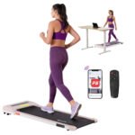 Everfit Treadmill Electric Walking Pad Under Desk Home Gym Fitness 360mm Pink