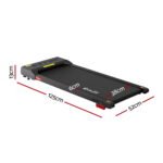 Everfit Treadmill Electric Walking Pad Incline Under Desk Home Gym 380mm Black - Image 2
