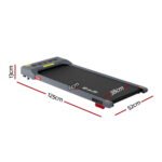 Everfit Treadmill Electric Walking Pad Incline Under Desk Home Gym 380mm Grey - Image 2