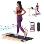 Everfit Treadmill Electric Walking Pad Incline Under Desk Home Gym 380mm Pink