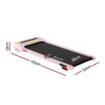 Everfit Treadmill Electric Walking Pad Incline Under Desk Home Gym 380mm Pink - Image 2