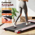 Everfit Treadmill Electric Walking Pad Incline Under Desk Home Gym 380mm Pink - Image 9