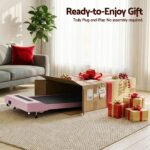 Everfit Treadmill Electric Walking Pad Incline Under Desk Home Gym 380mm Pink - Image 11