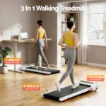 Everfit Treadmill Electric Walking Pad Incline Under Desk Home Gym 380mm White - Image 2