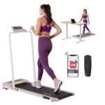 Everfit 2 in 1 Treadmill Electric Walking Pad Under Desk Home Gym Fitness 380mm Pink