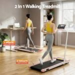 Everfit 2 in 1 Treadmill Electric Walking Pad Under Desk Home Gym Fitness 380mm Pink - Image 4